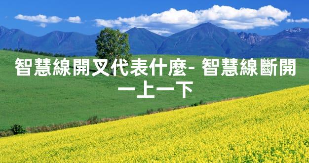 智慧線開叉代表什麼- 智慧線斷開一上一下